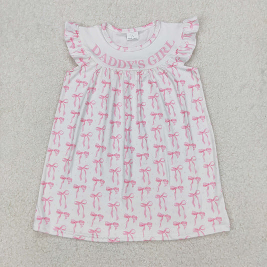 father's day daddy's girl pink bow dress