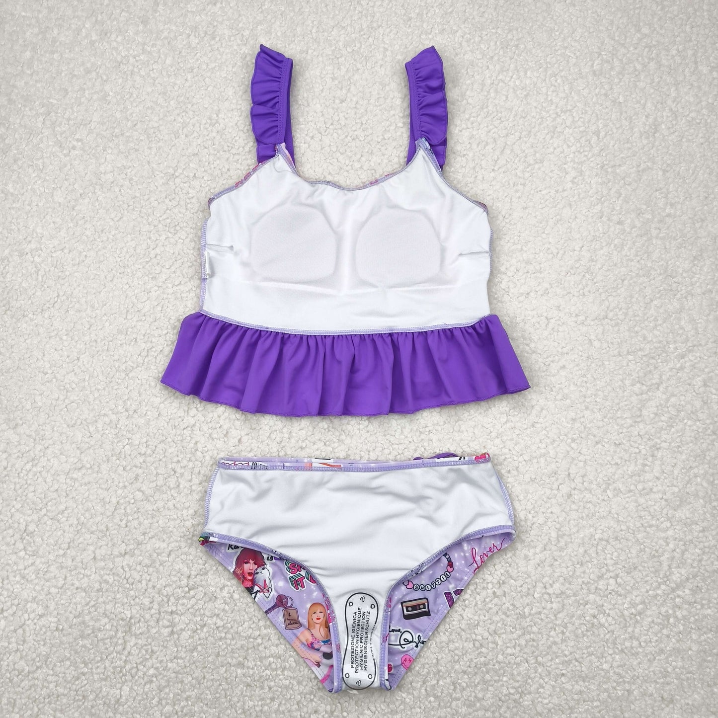 taylor two piece ruffle swimsuit girl swimwear