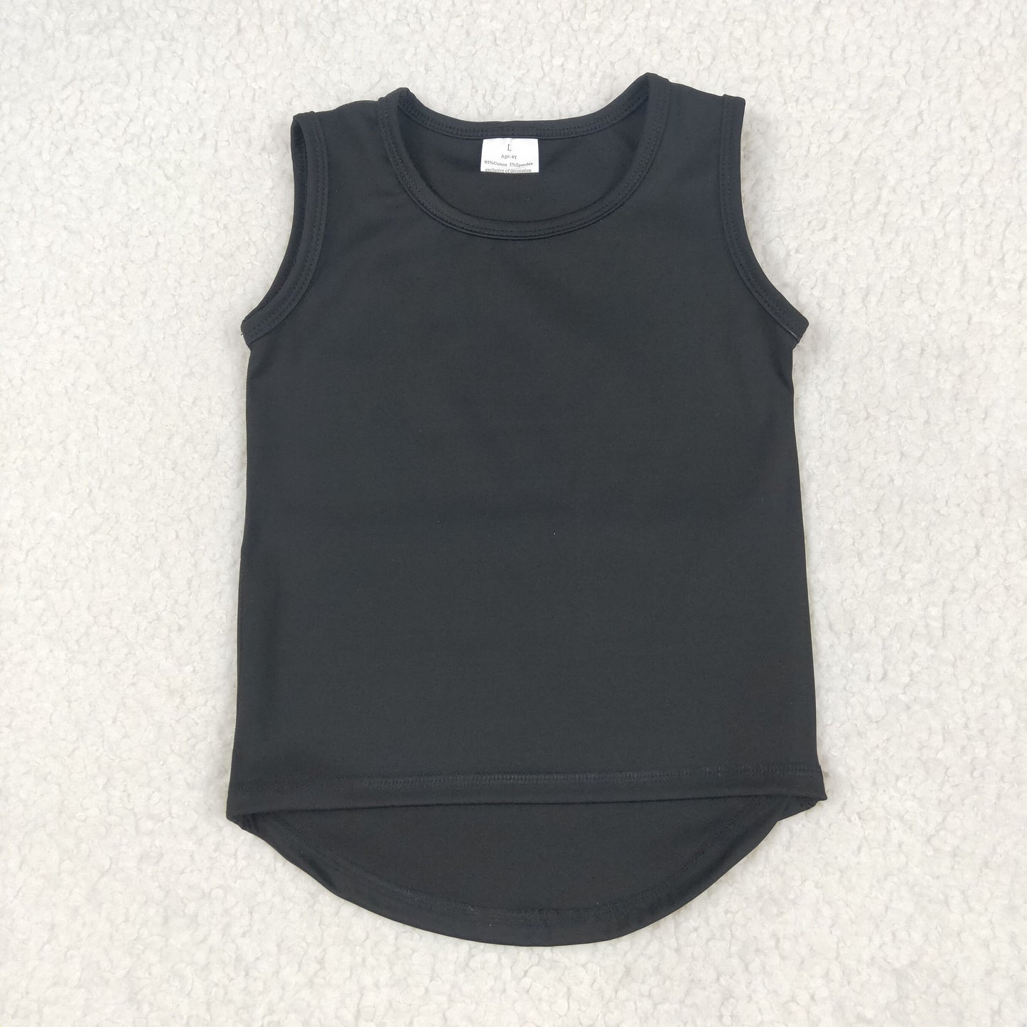 solid black athletic tank top