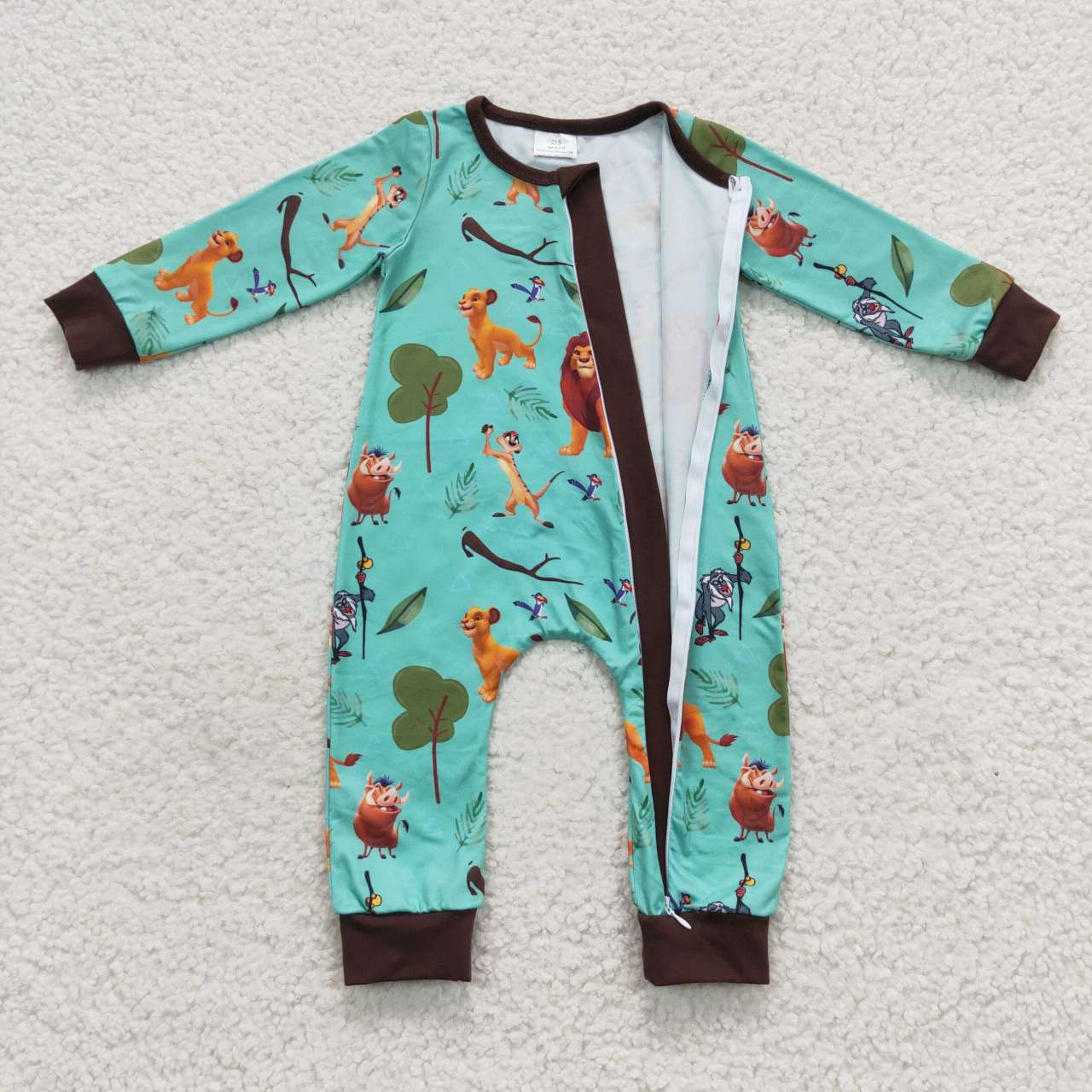 Zoo park animal baby zip sleeper