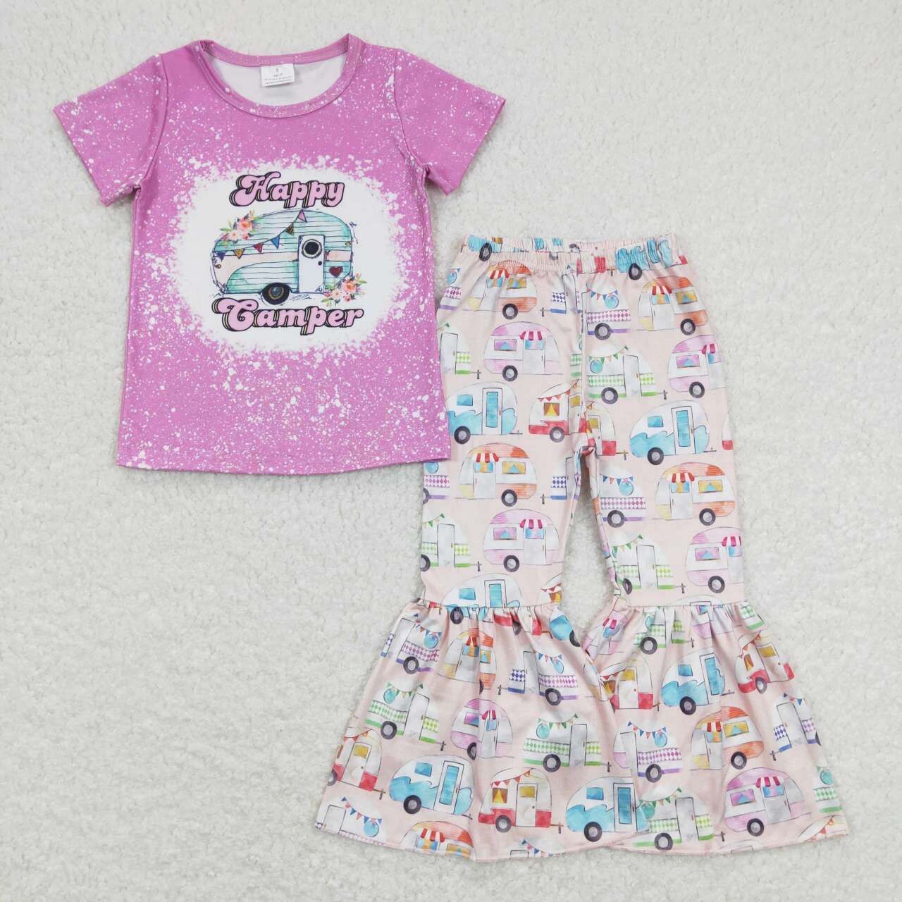 happy camper bells set girls outfit