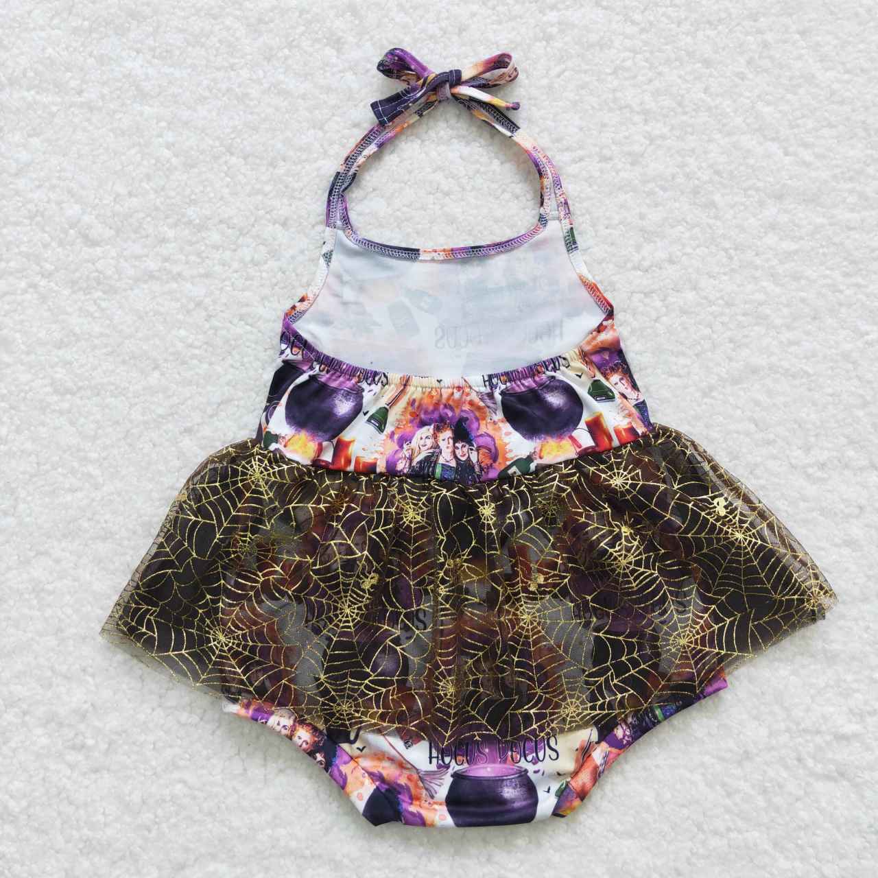 baby girl halloween halter tutu bloomer playwear