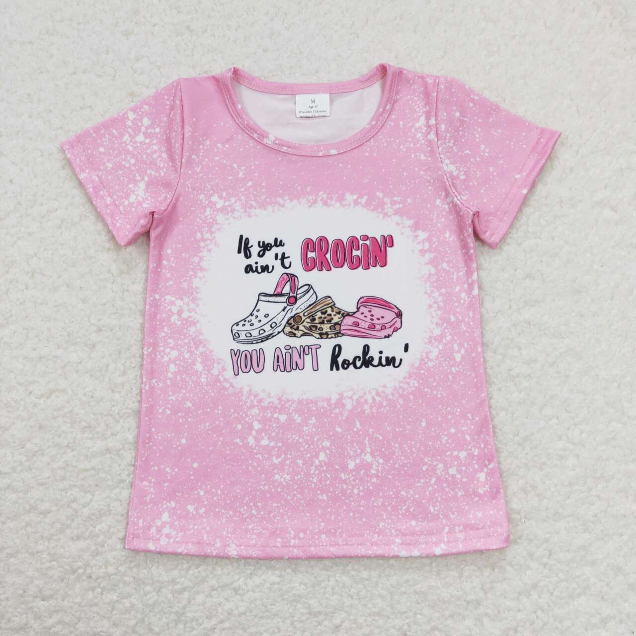 adult if you ain't crocin you ain't rockin pink tee mommy and me clothing
