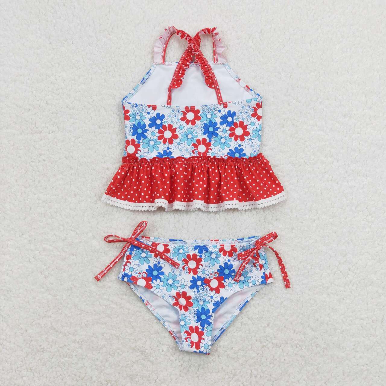 happy 4th flower two piece swimsuit