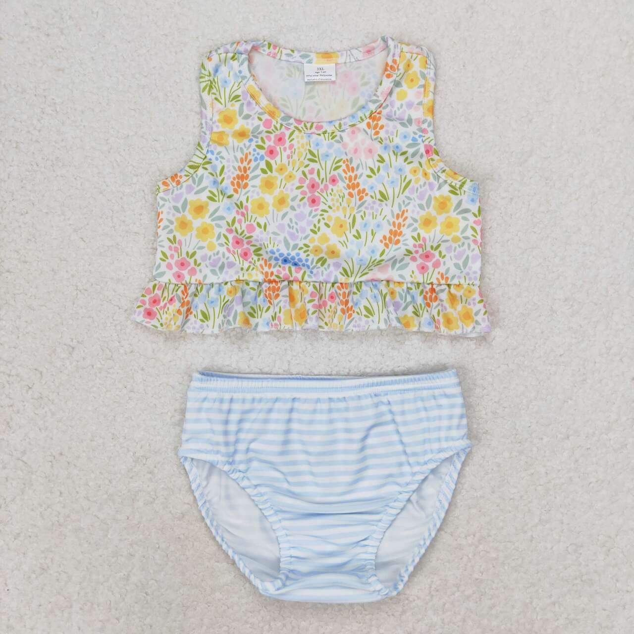floral two piece swimsuit girl swimwear