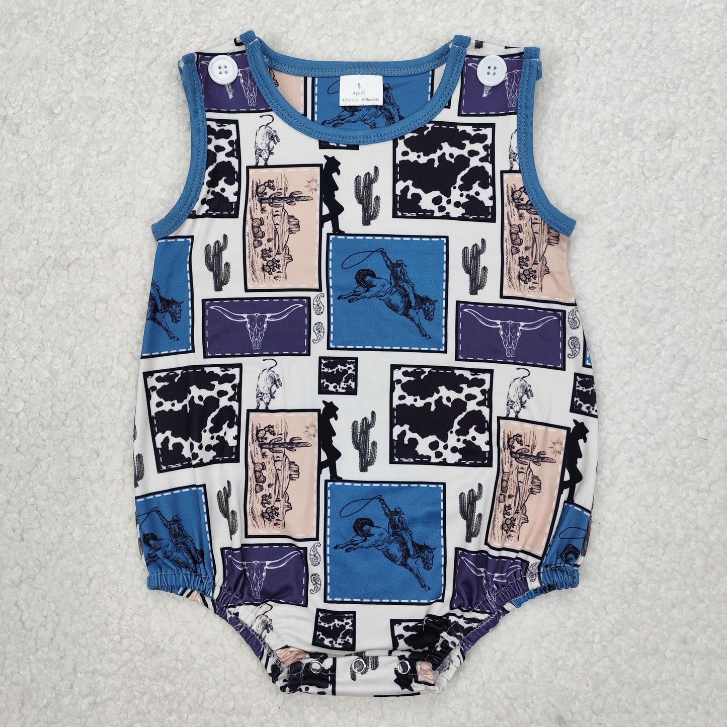 western cowboy rodeo boy sleeveless bubble