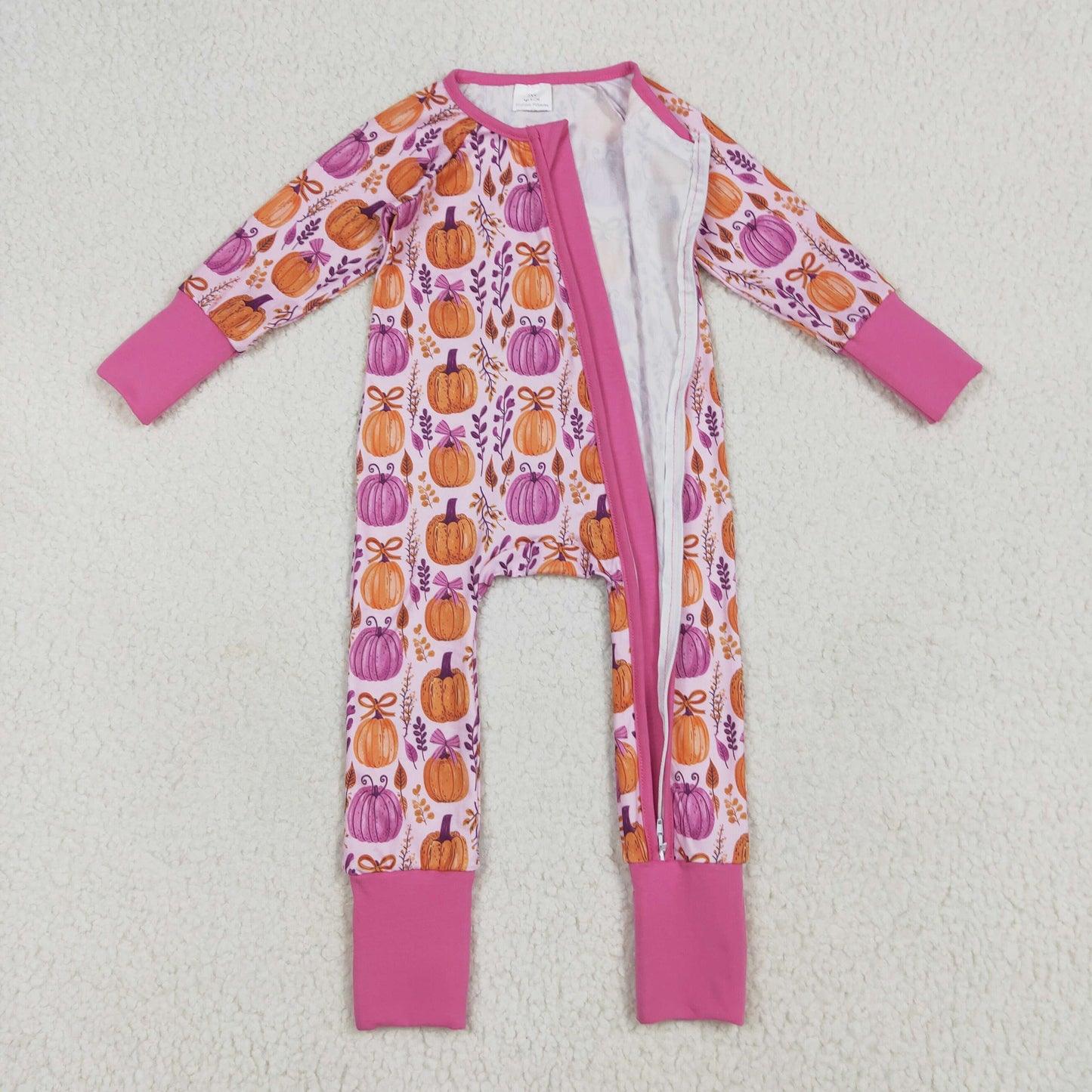 pumpkin print zip sleeper