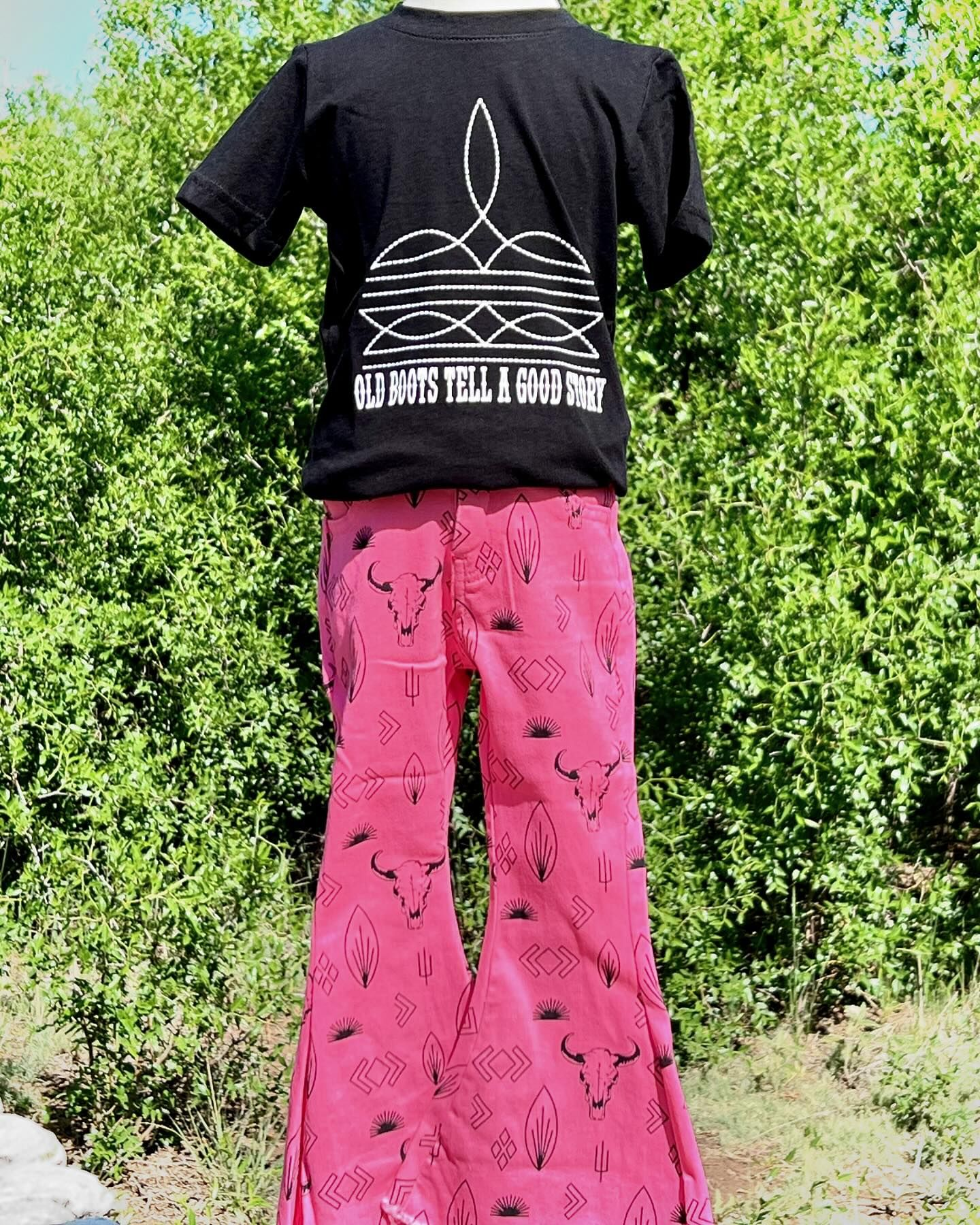 western kids clothing pink belle denim pants girl jeans