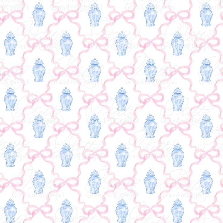 Ginger jar and bow pattern bubble