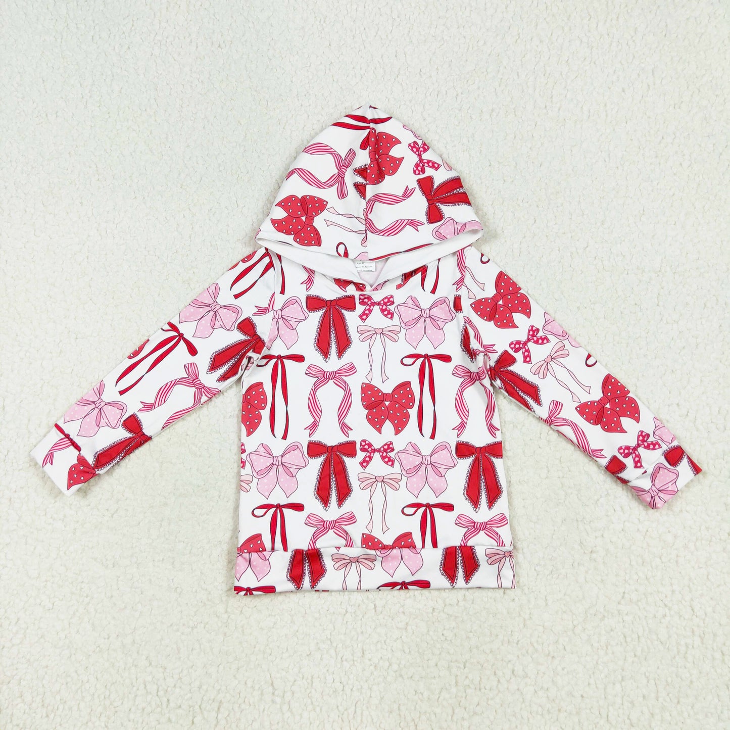 pink bow coquette hoodies kids clothing