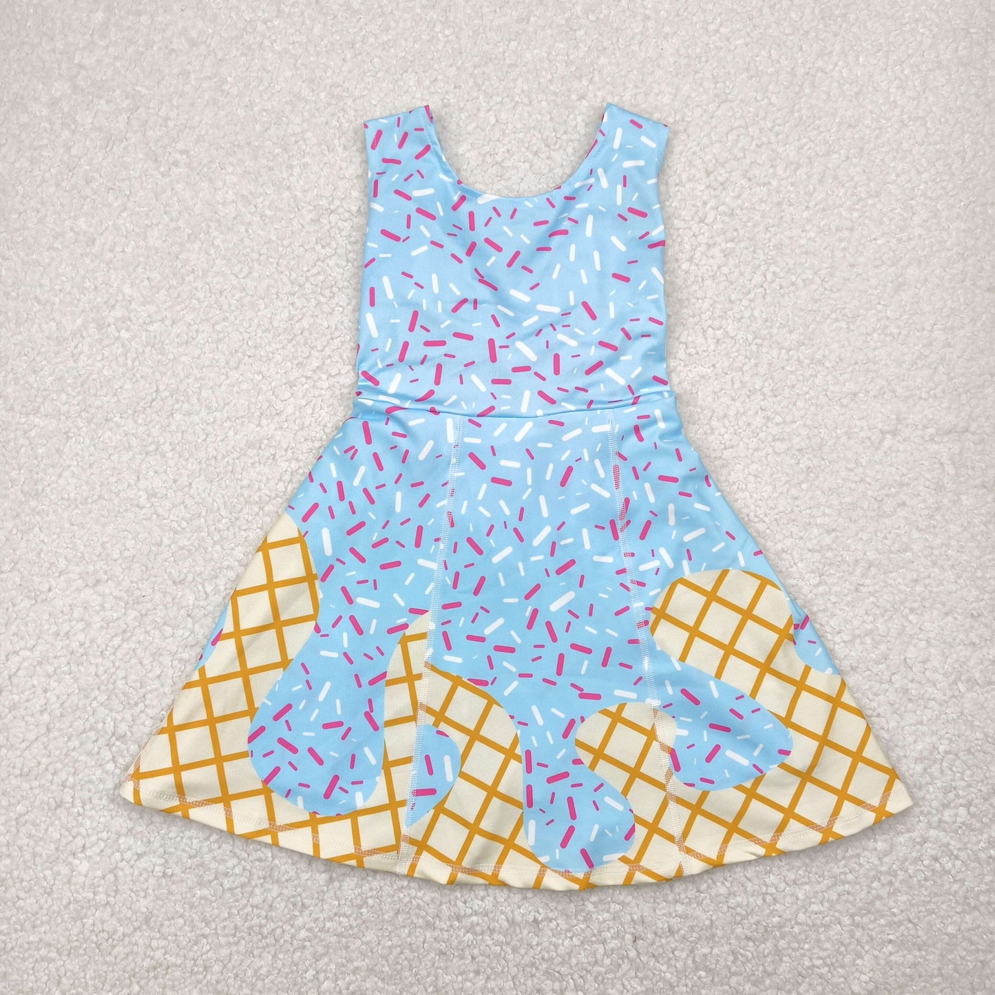 blue ice cream one piece athletic skort dress