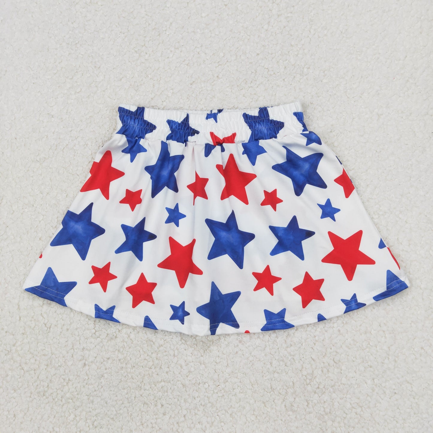 red white blue star print skort skirt
