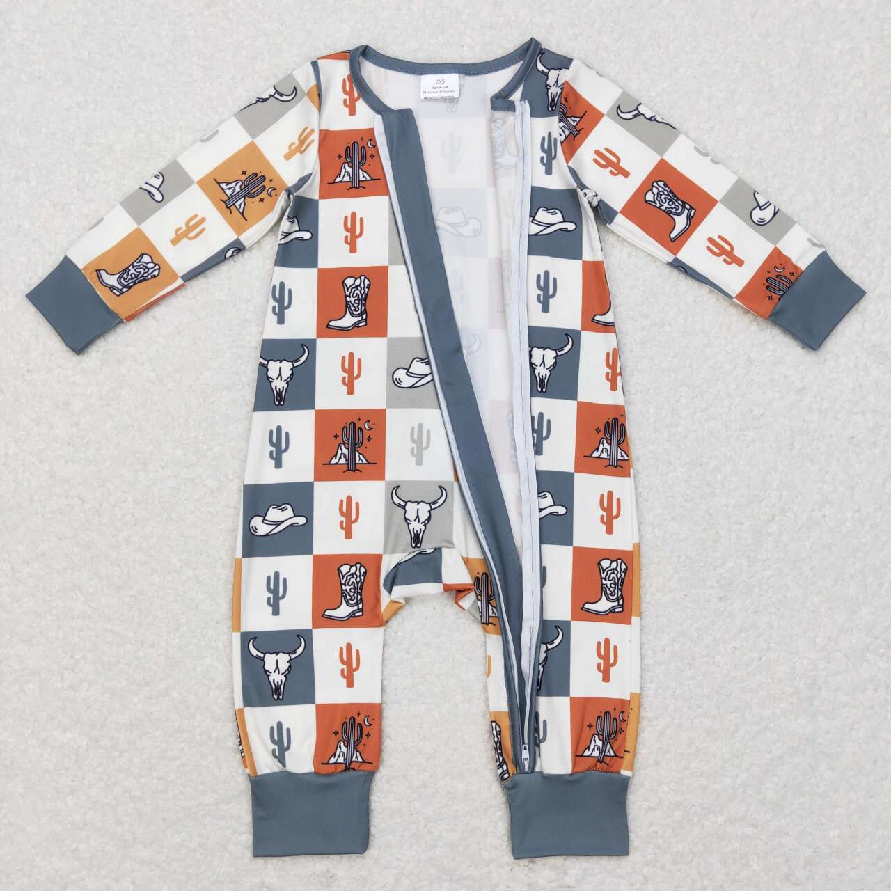 infant cowboy zip sleeper