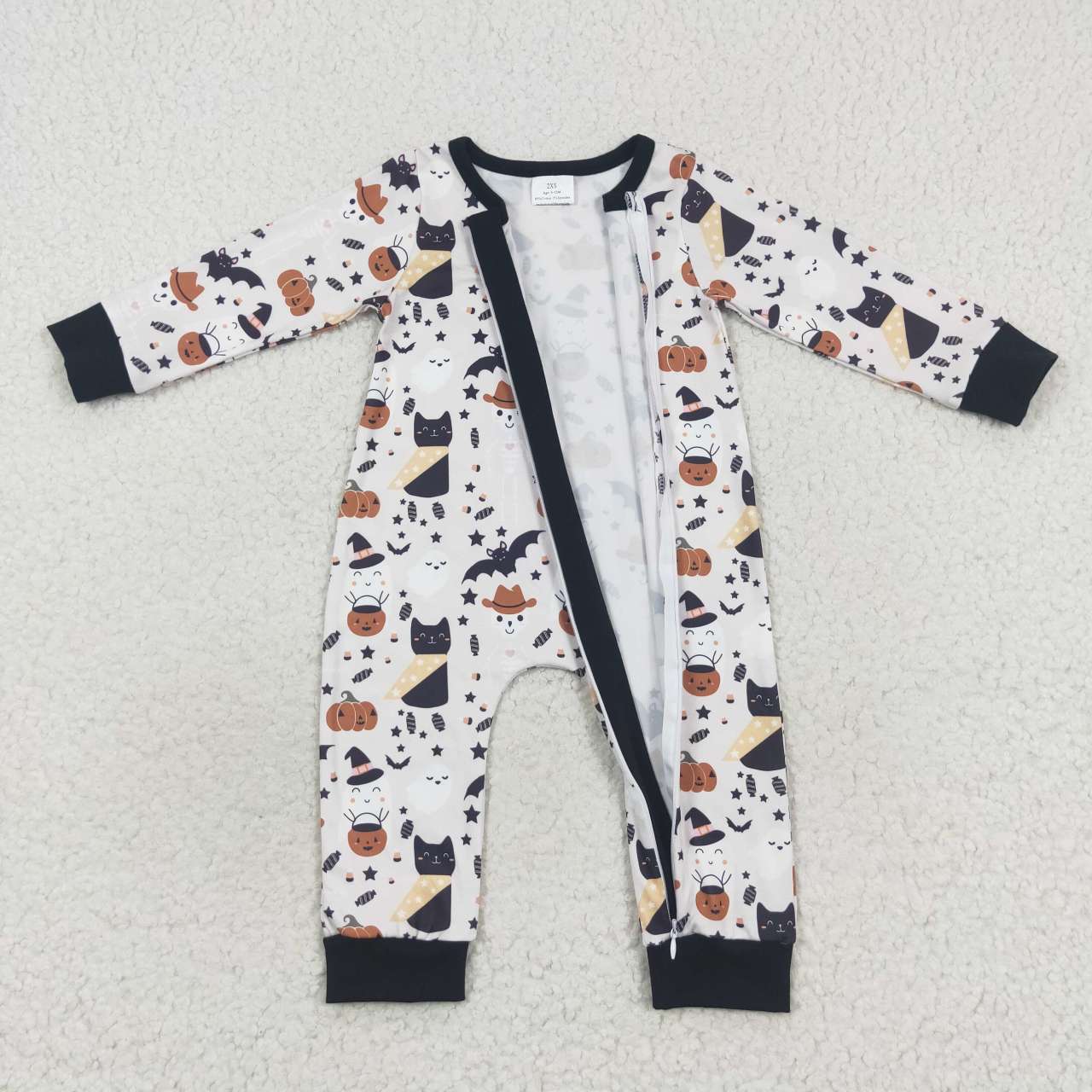 Halloweenise witch infant boy zip sleeper