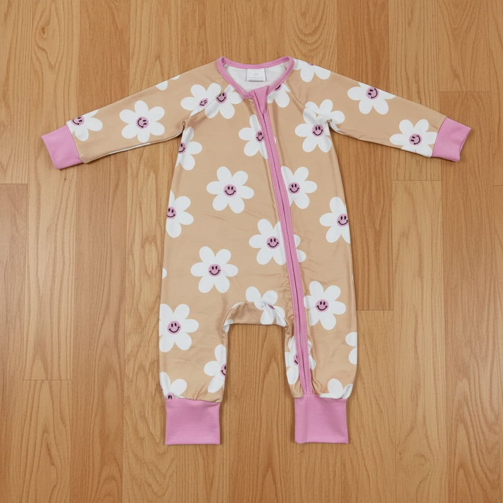 smiley sunflower zip sleeper