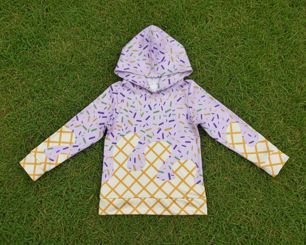 lavender sprinkle ice cream hoodie