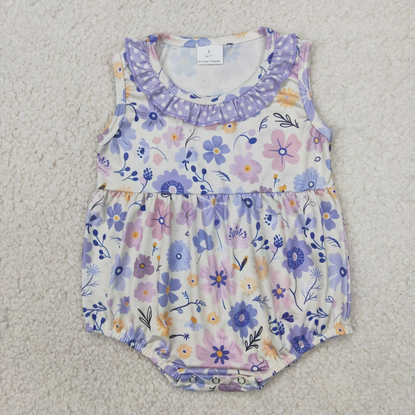 sleeveless lavender floral bubble