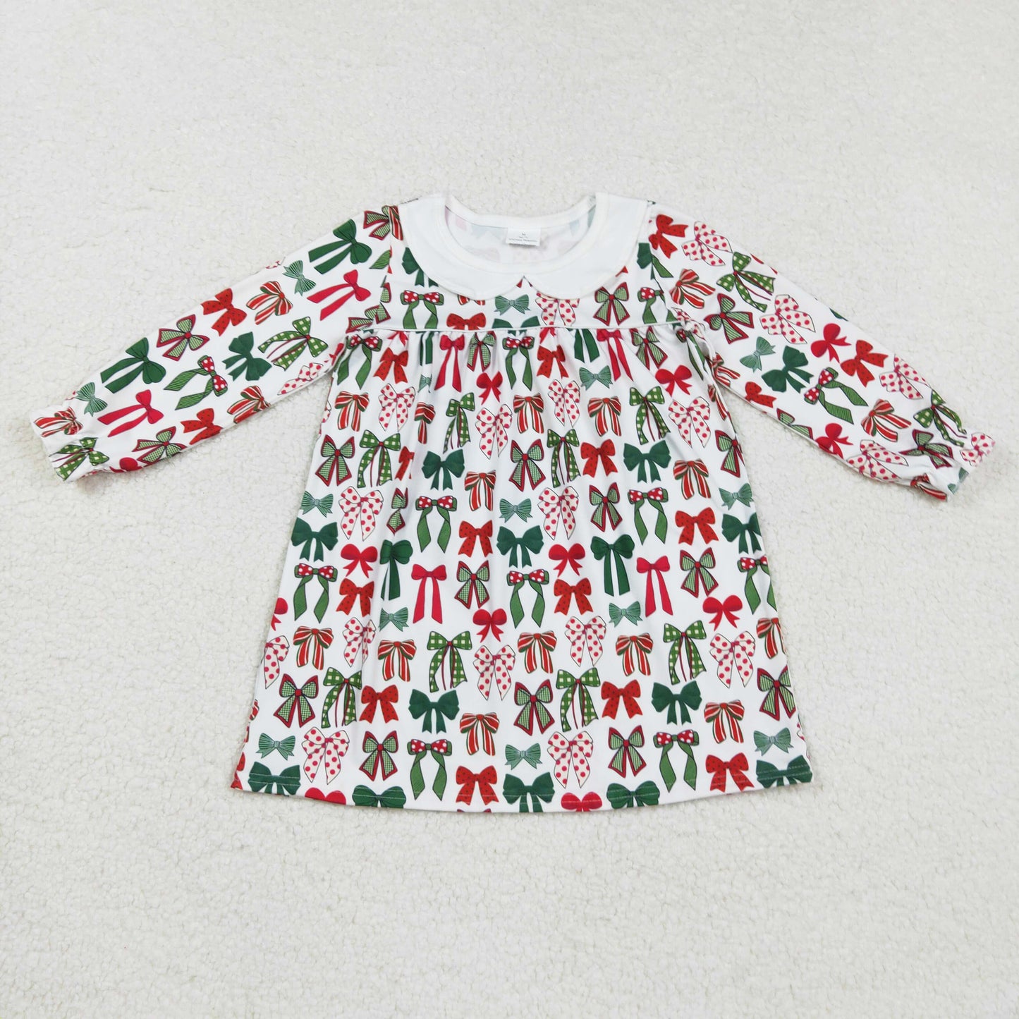 Christmas bow coquette girl dress