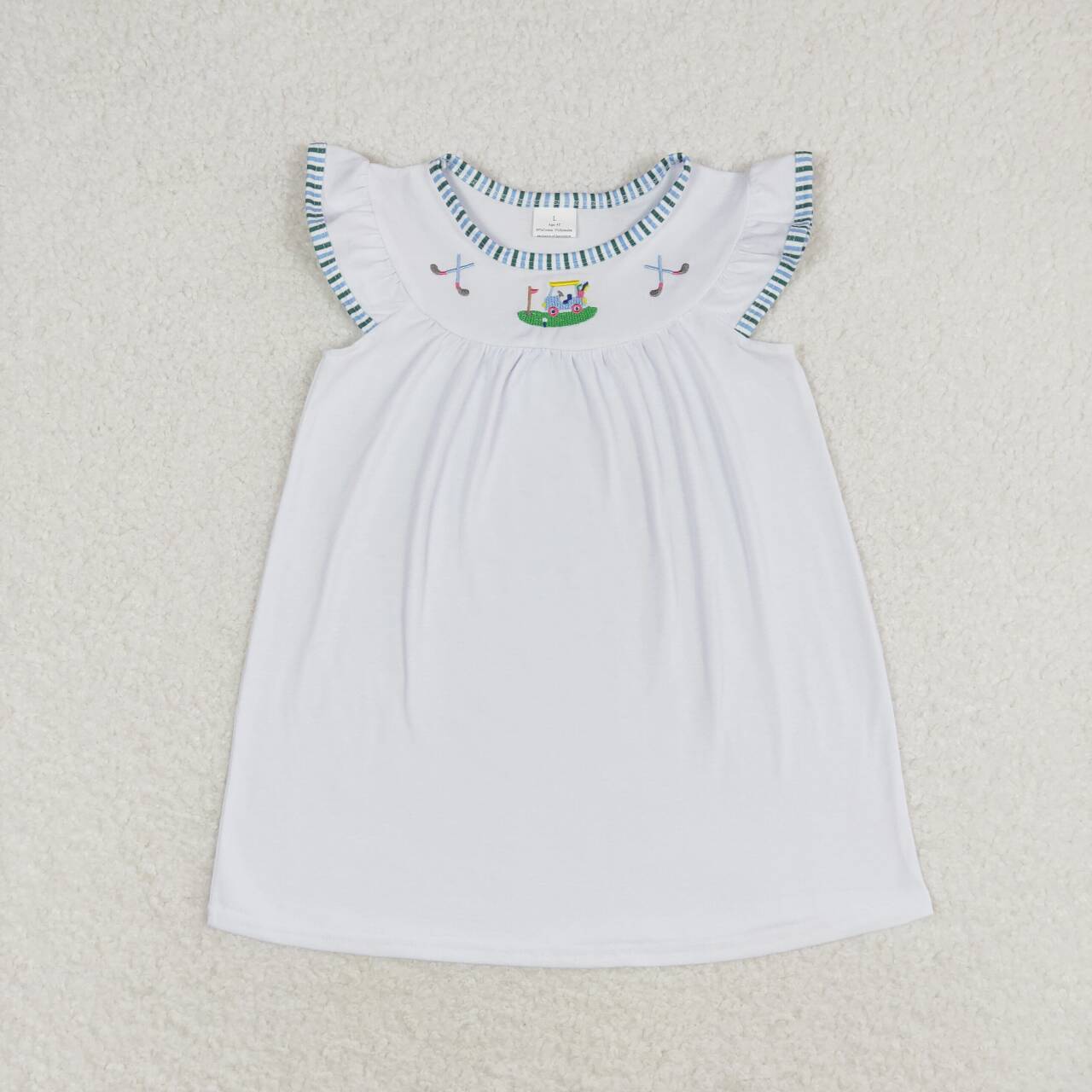 cotton white golf embroidery dress