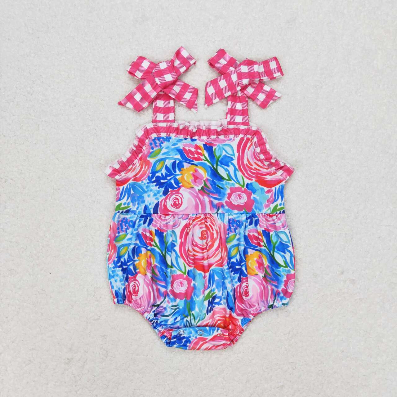 colorful floral strap bubble baby clothes