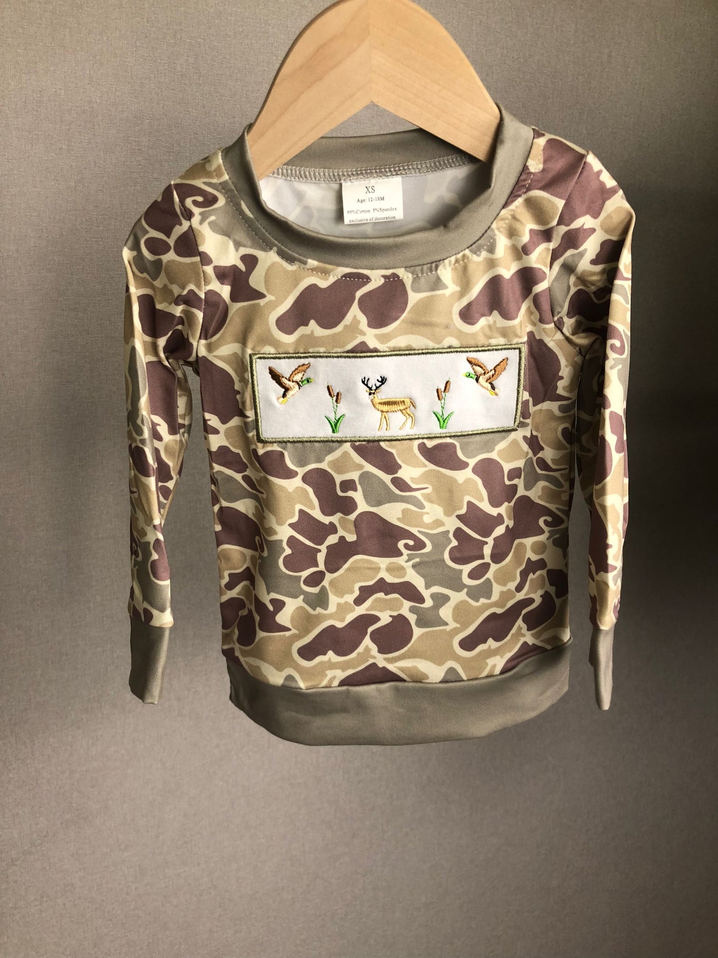 camo embroidered hunting shirt