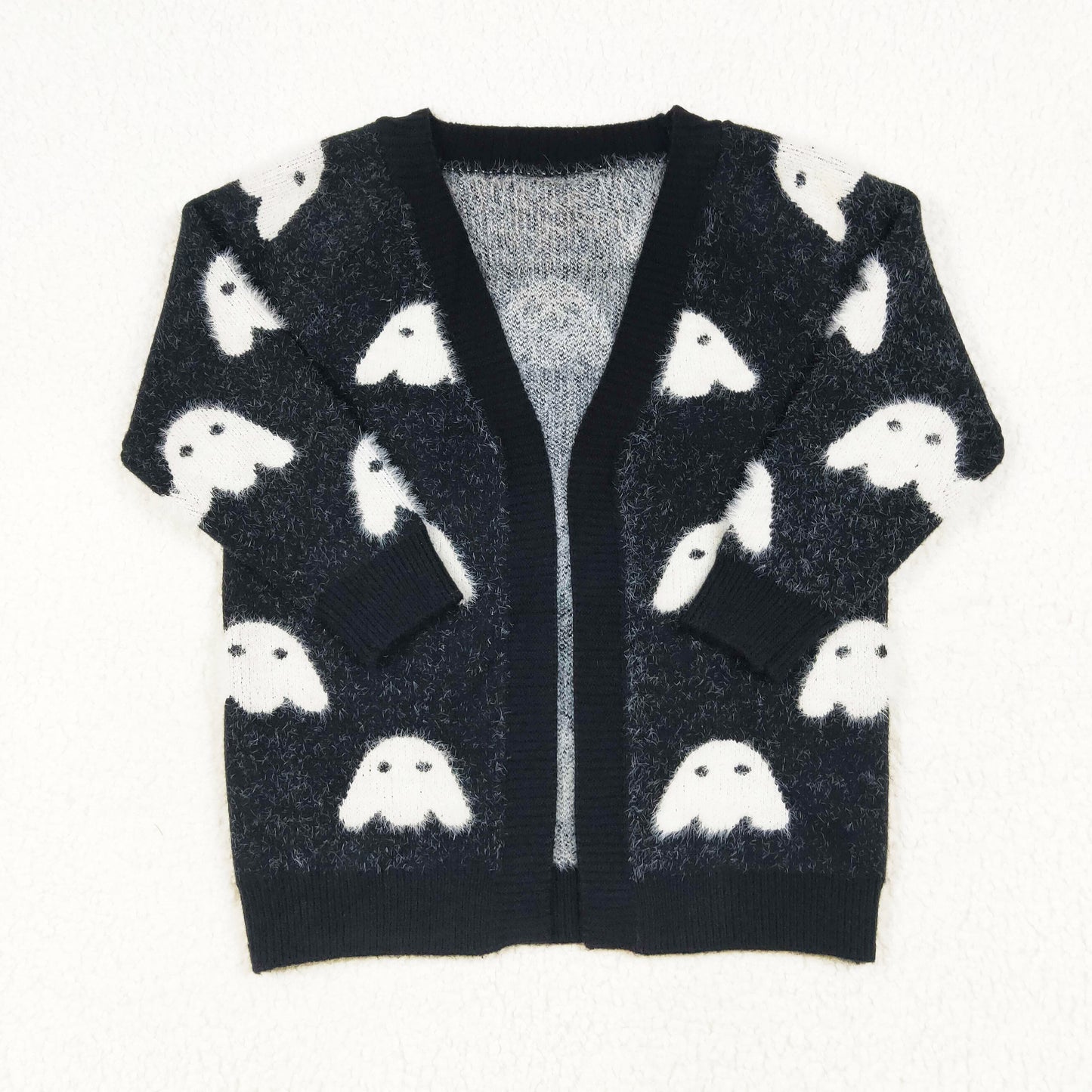 Fuzzy ghost knitted cardigan