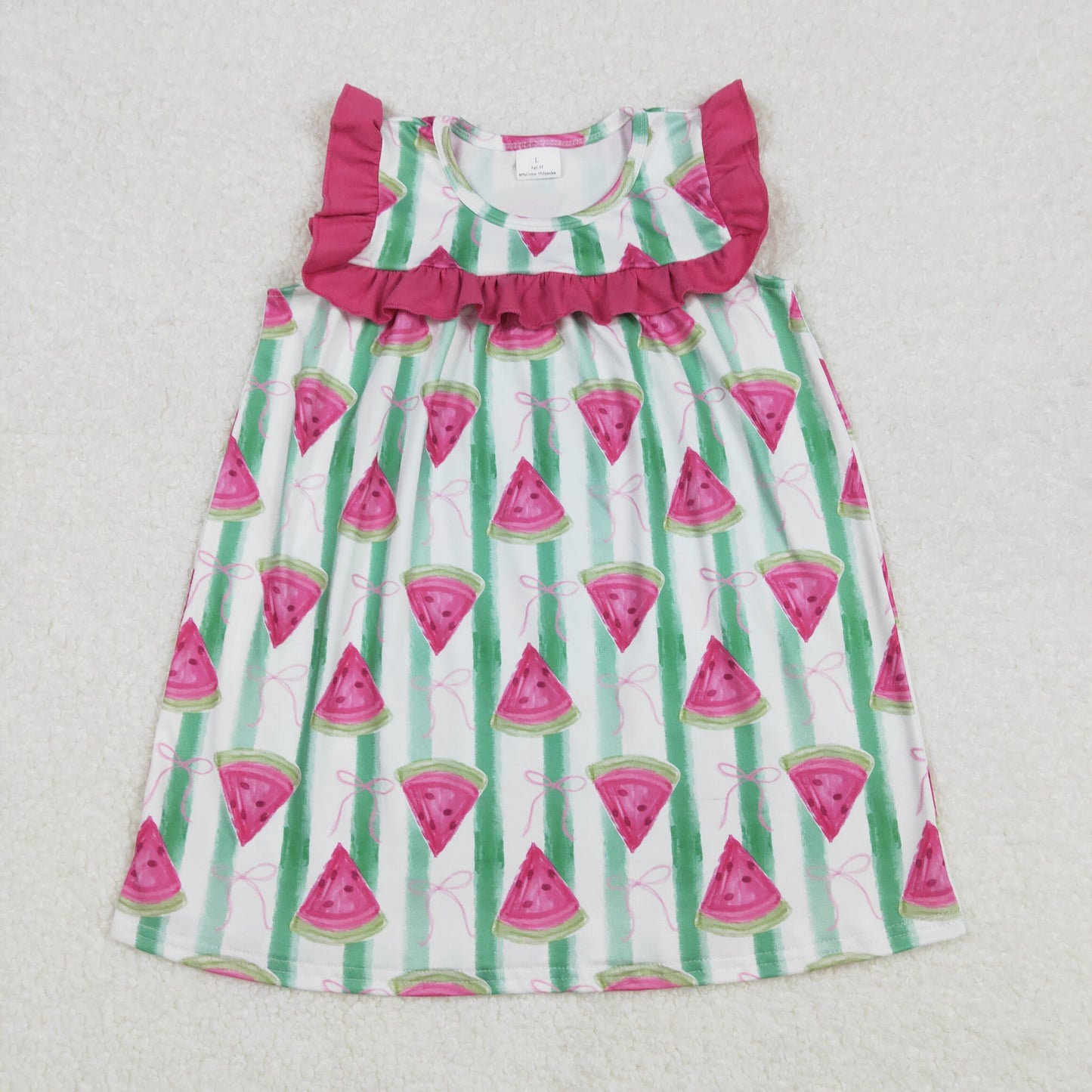 sleeveless watermelon dress kids dresses