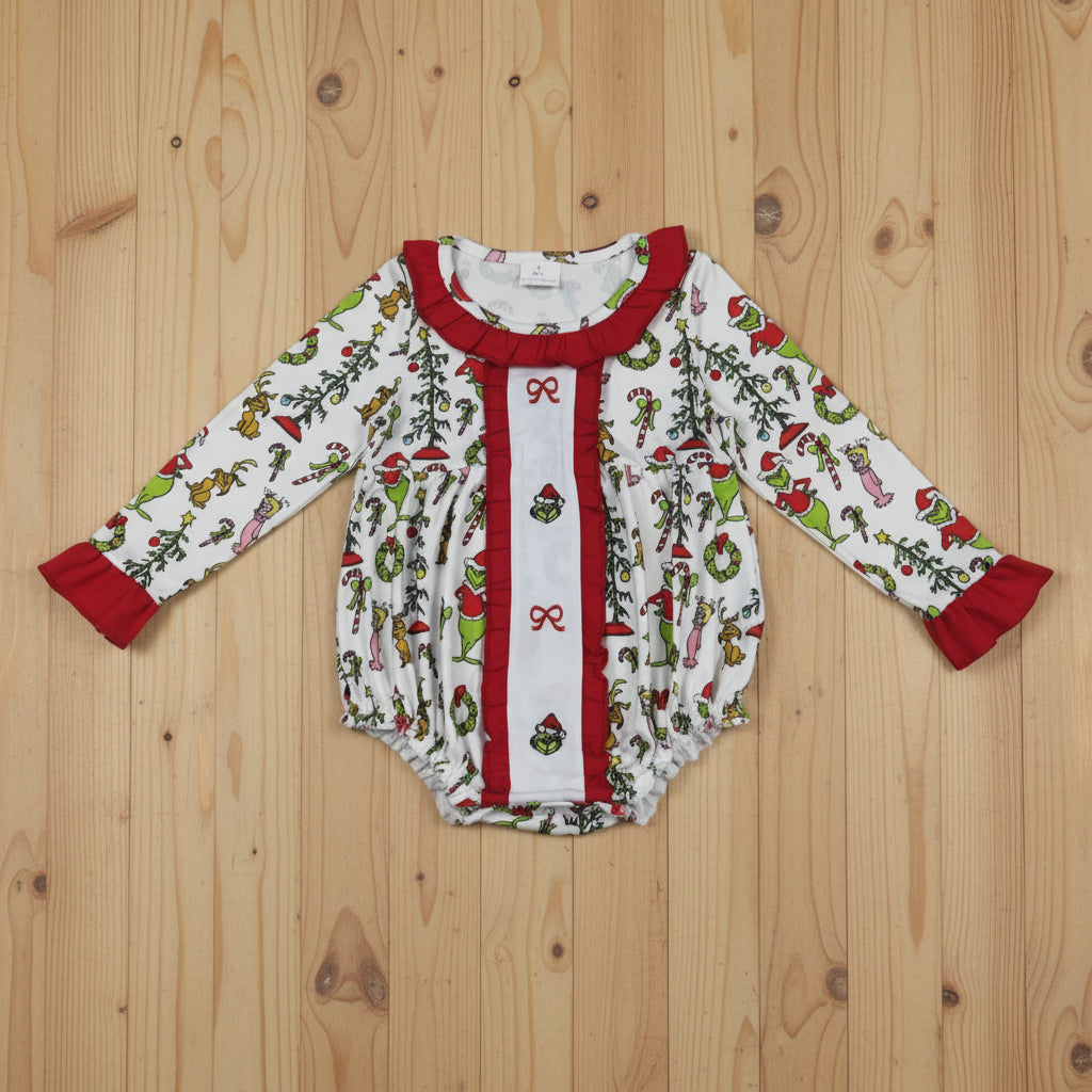 Christmas embroidery gri*ch girl bubble