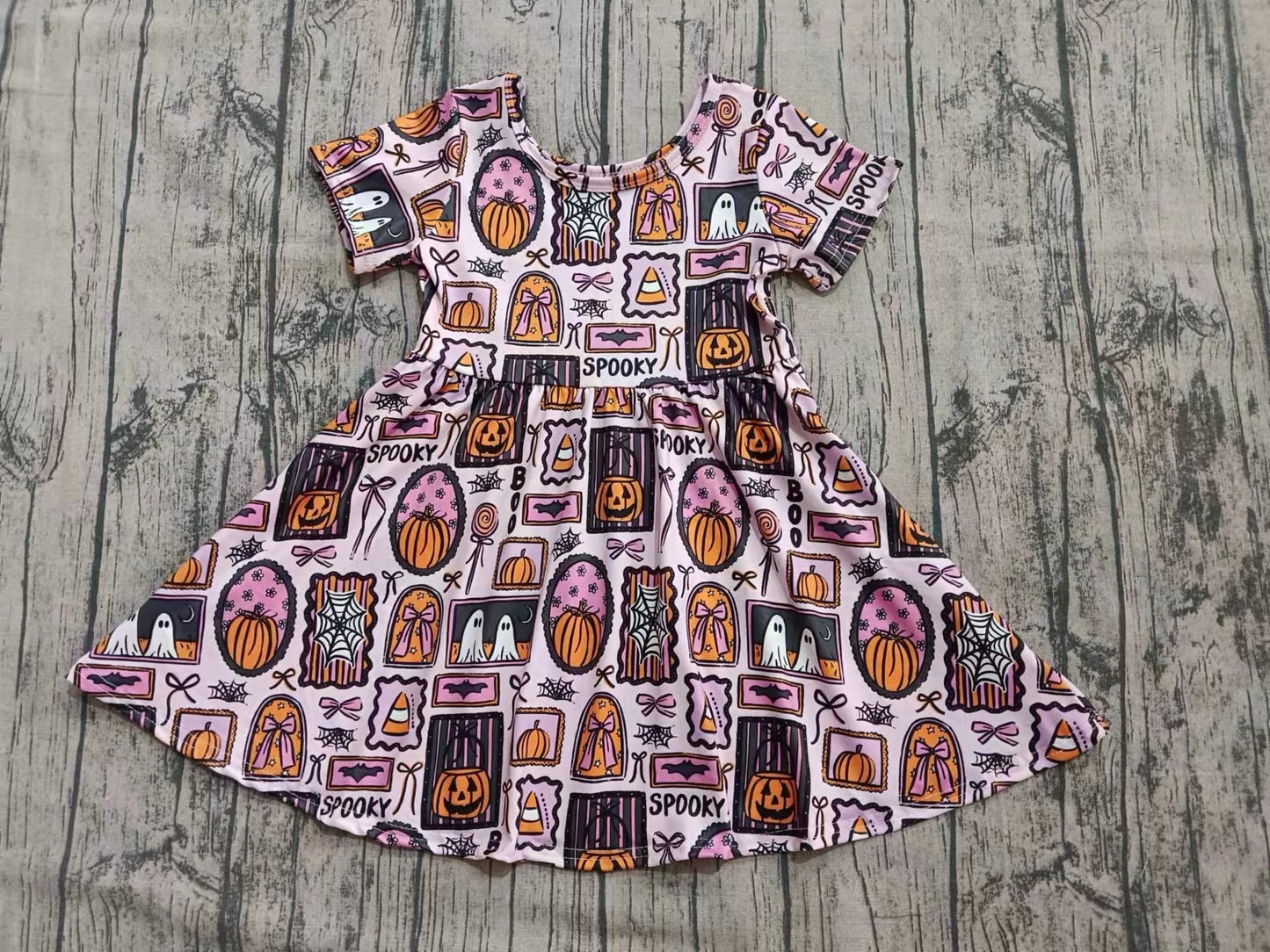TAT 6 weeks MOQ 5 Girly Spooky patchwork dress