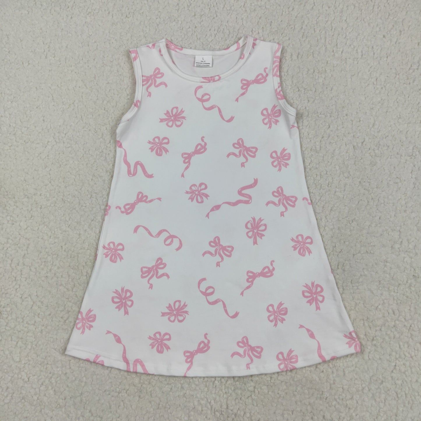 pink bow print shirt dress kids dresses