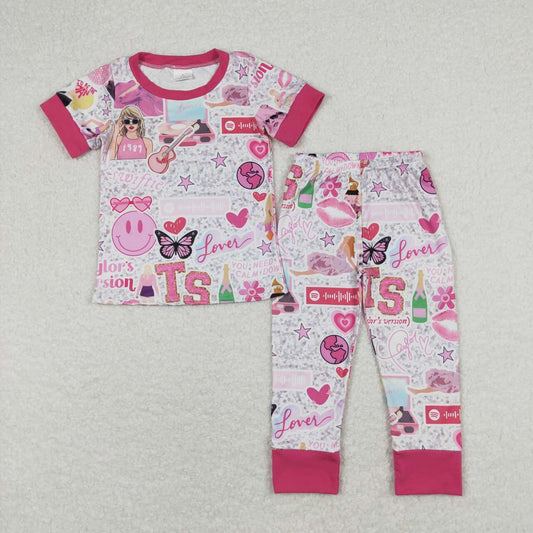 short sleeve girl taylor swift pajama kids clothing