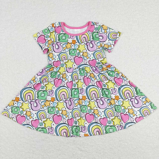 happy st patrick rainbow twirl dress