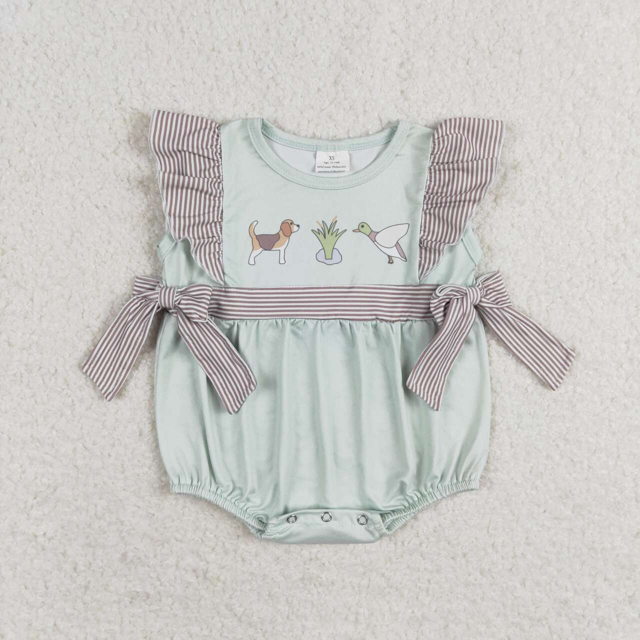 dog duck bow bubble baby clothes