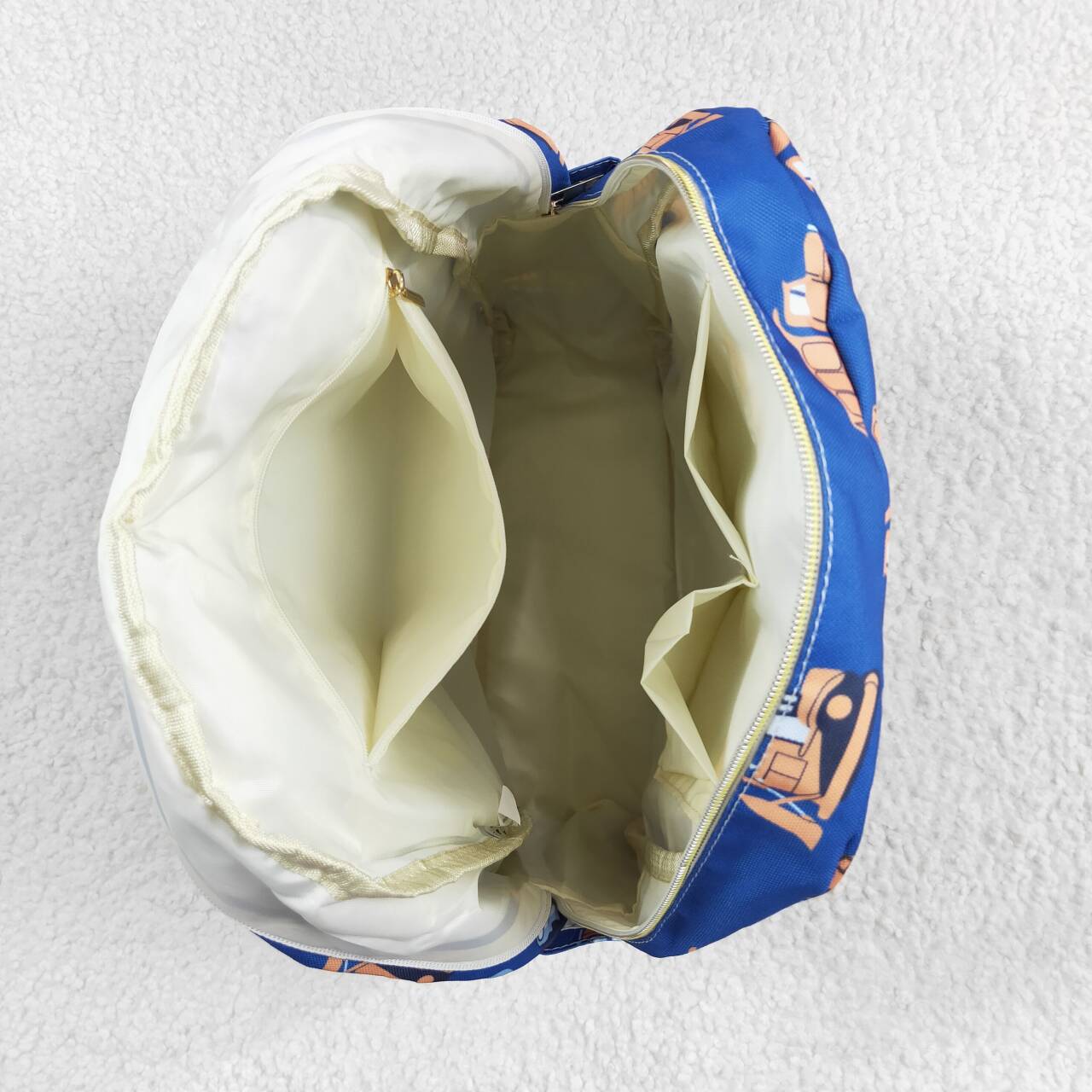 construction truck print bag child backpack