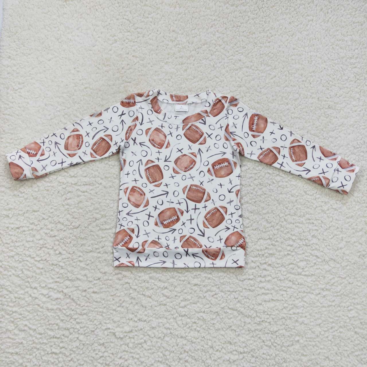 toddler girl long sleeve football pullover