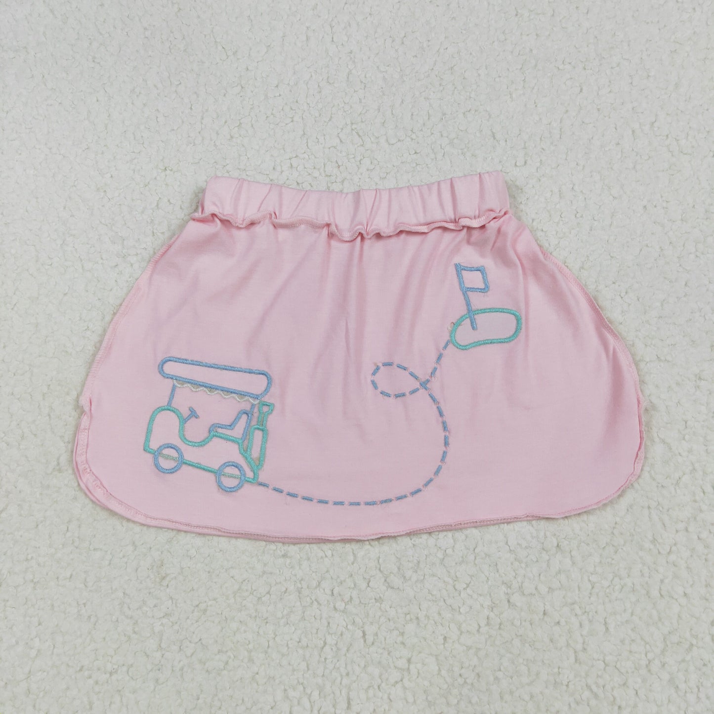 golf embroidery pink skirt