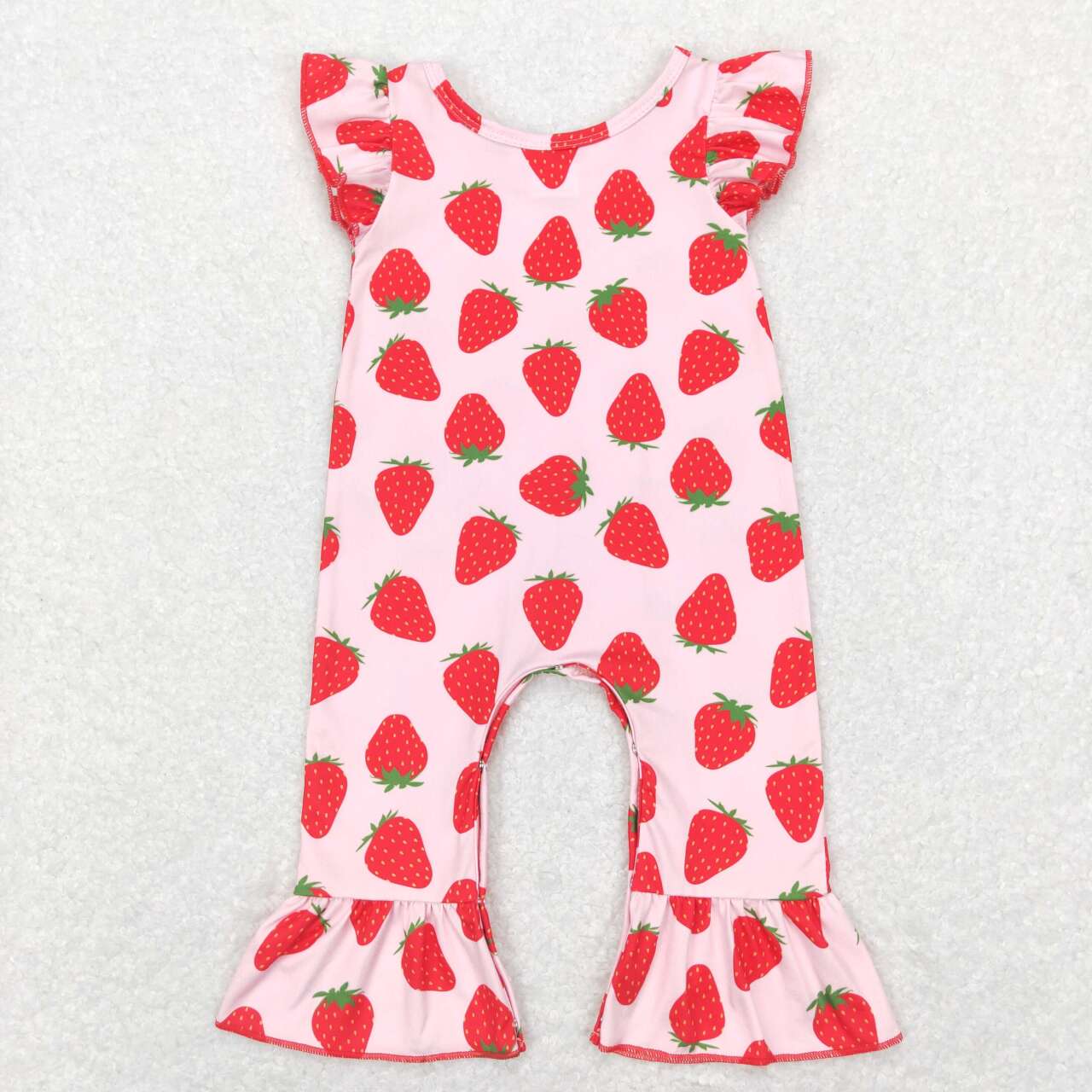 baby girl strawberry romper