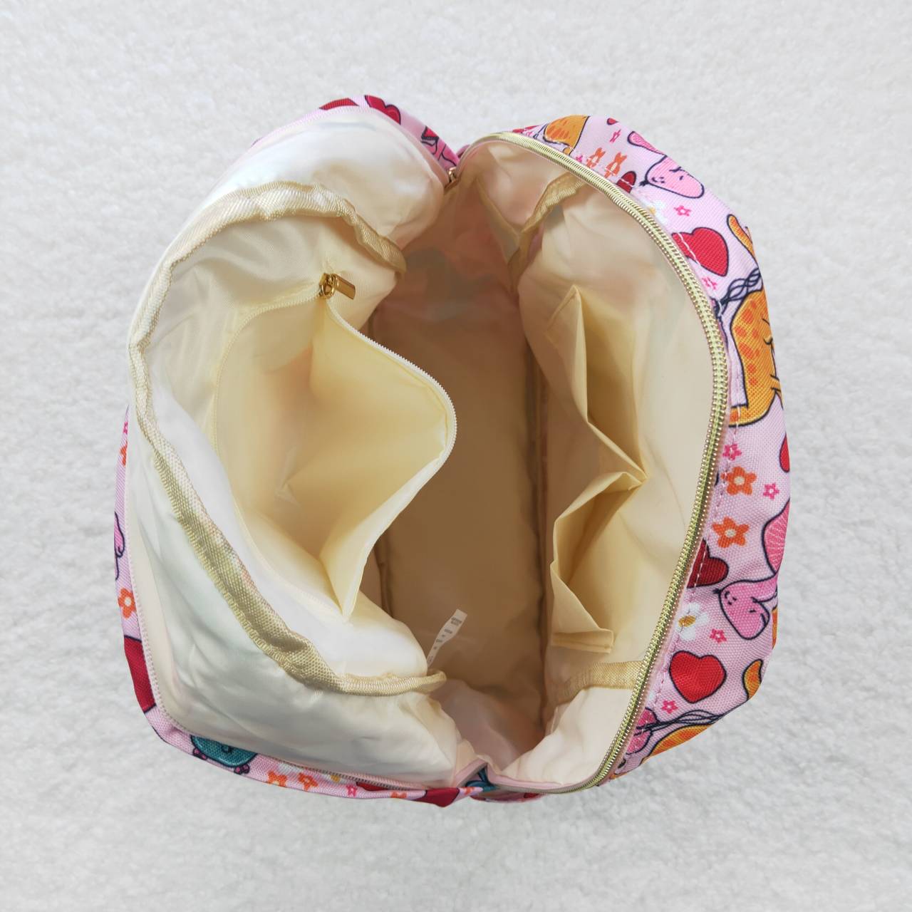 dinosaur heart print kids backpack