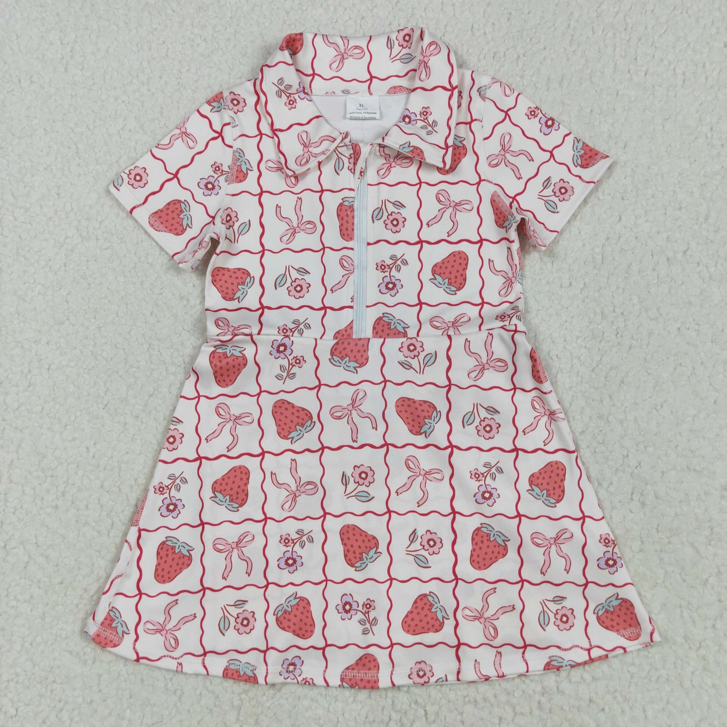 short sleeve strawberry athletic dress