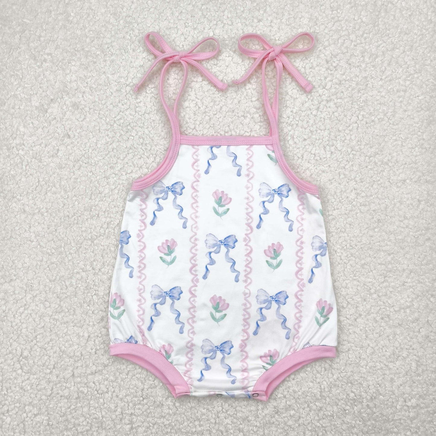 floral bow strap bubble