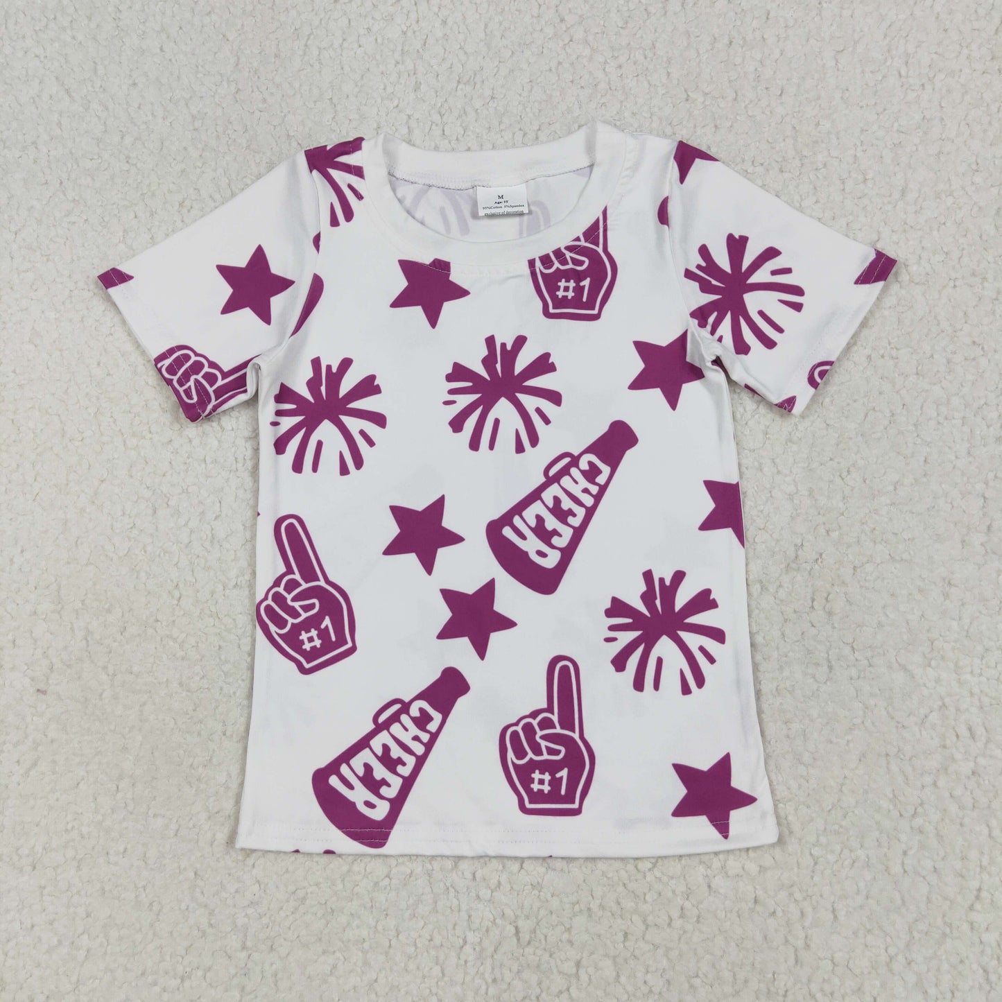 baby girl cheer t-shirt purple