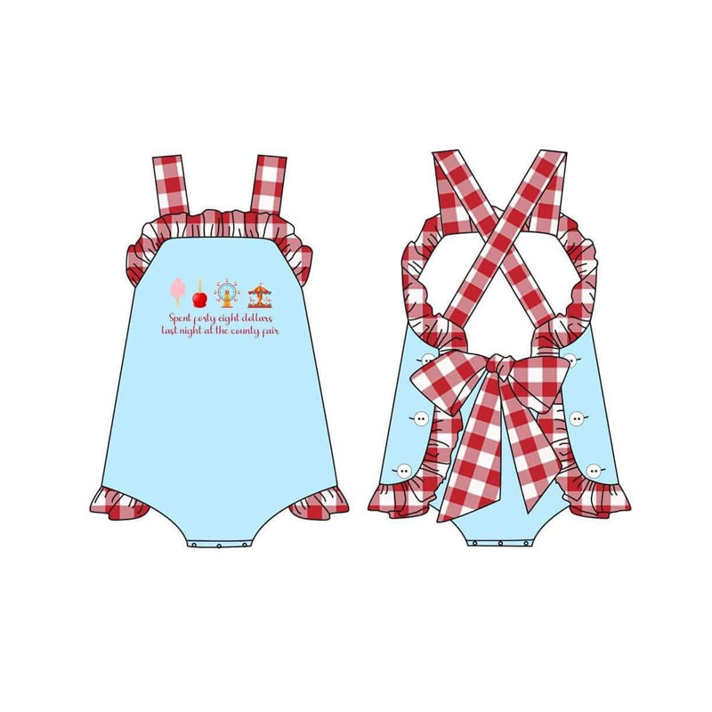 NO MOQ CLOSE 2025 29th Aug country fair girls backless bubble
