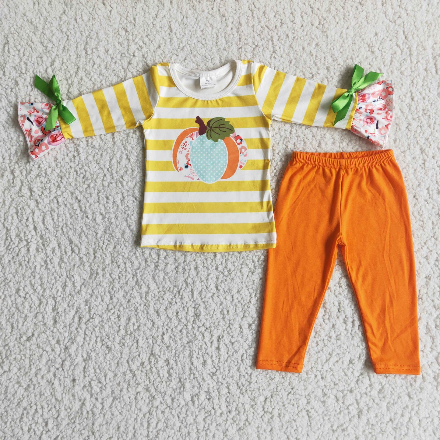 stripes pumpkin legging outfit 6 A10-14