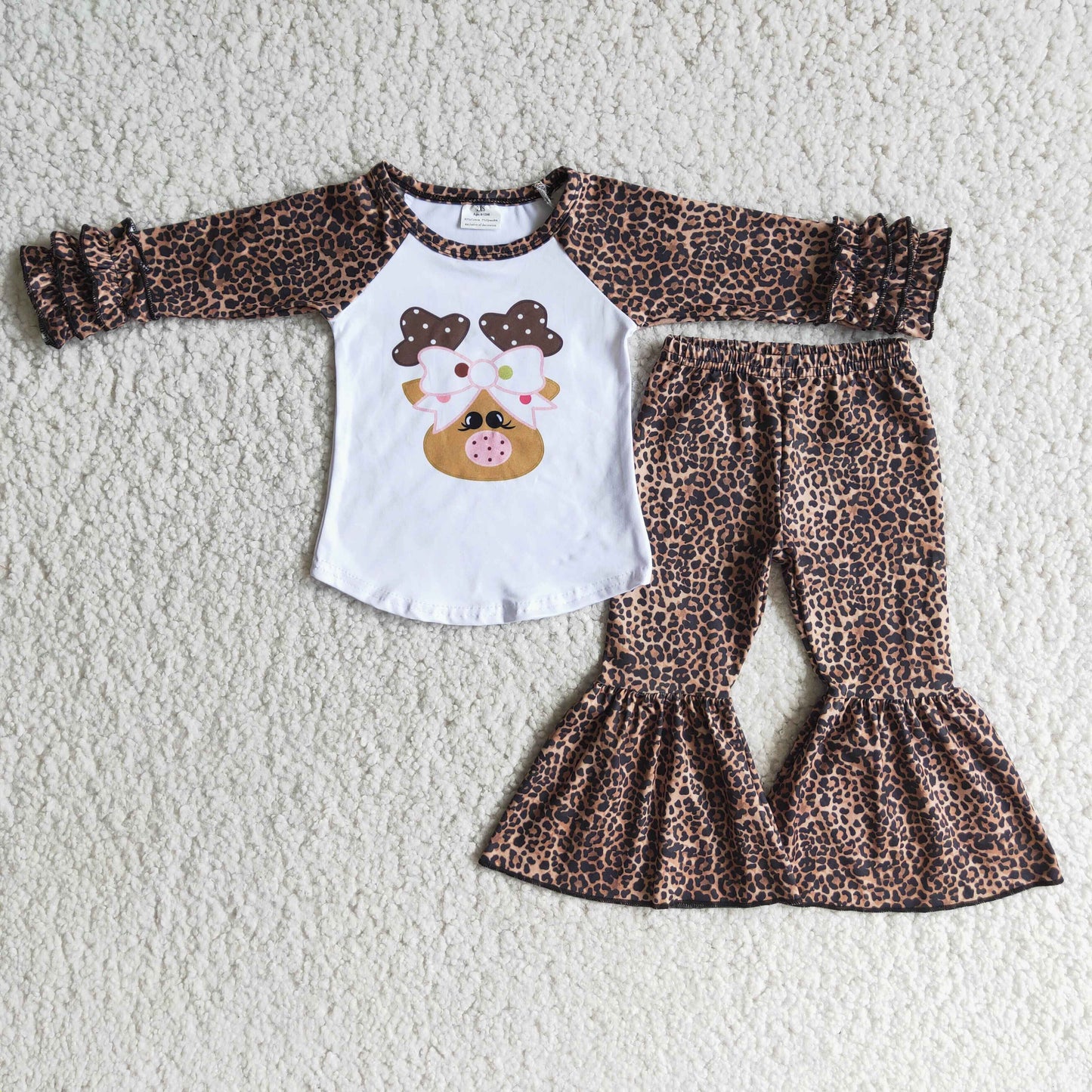 little girl Christmas deer outfit
