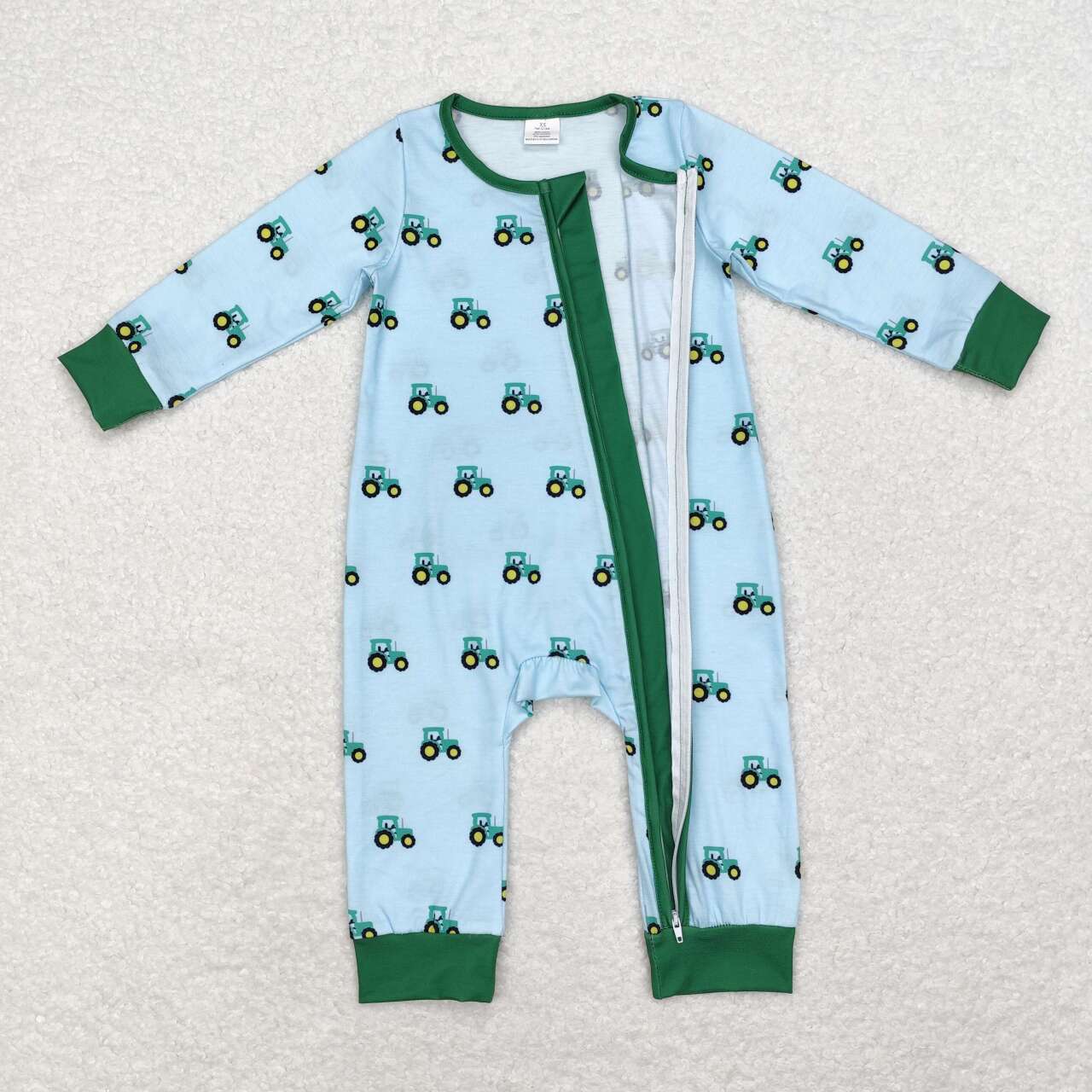 tractor print bamboo sleeper