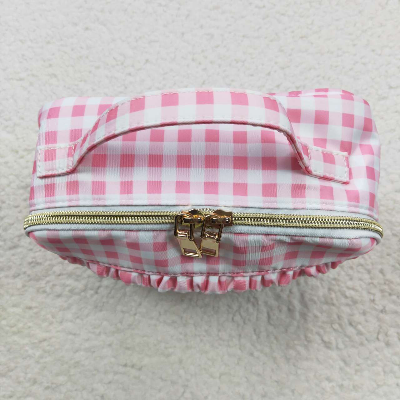 pink gingham meal box