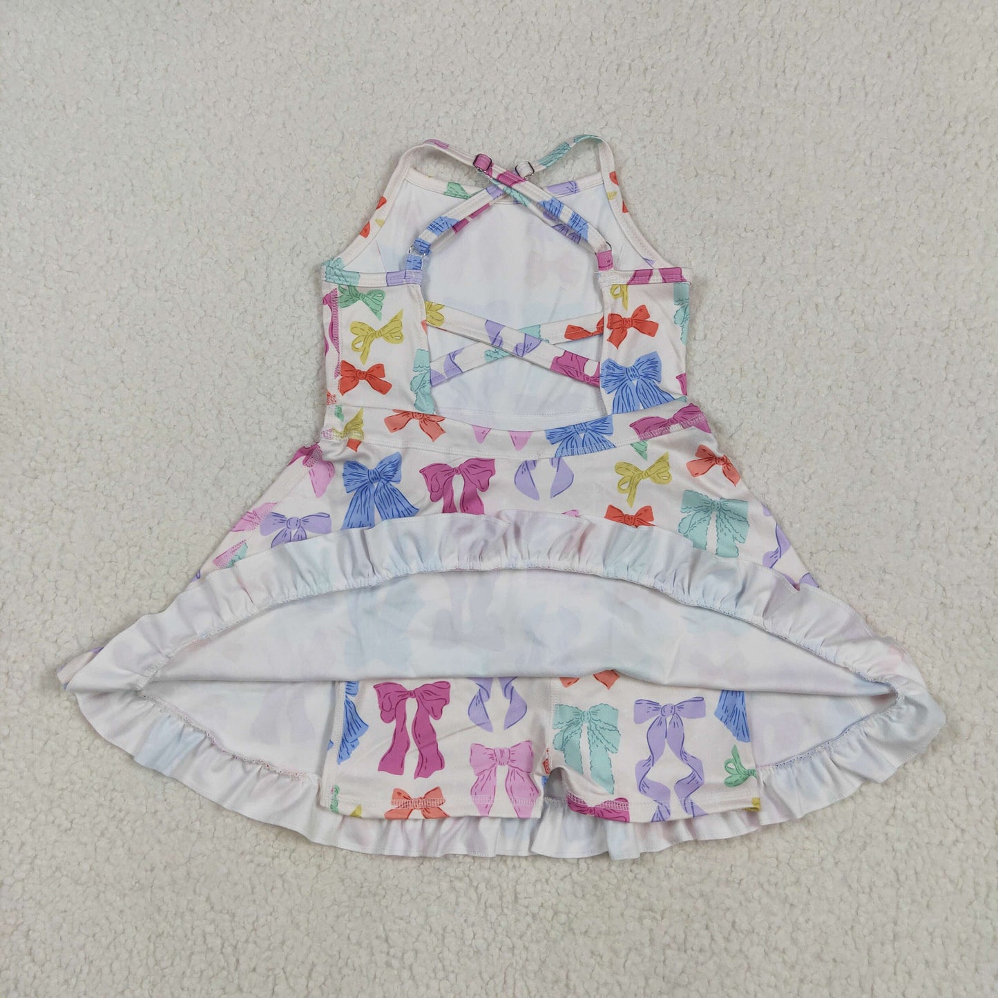 colorful bow athletic dress