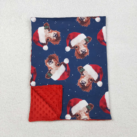 santa cows baby blanket