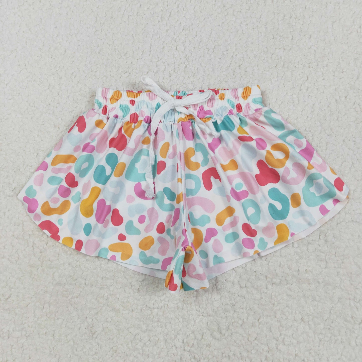 rainbow leopard butterfly shorts