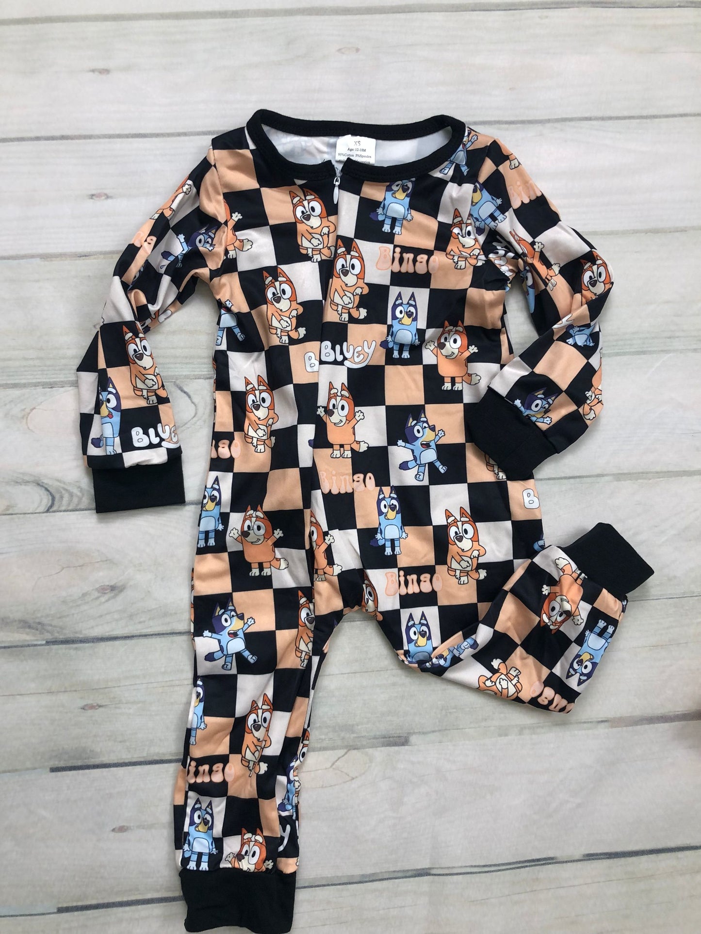 checkered&blu*y sleeper PJs